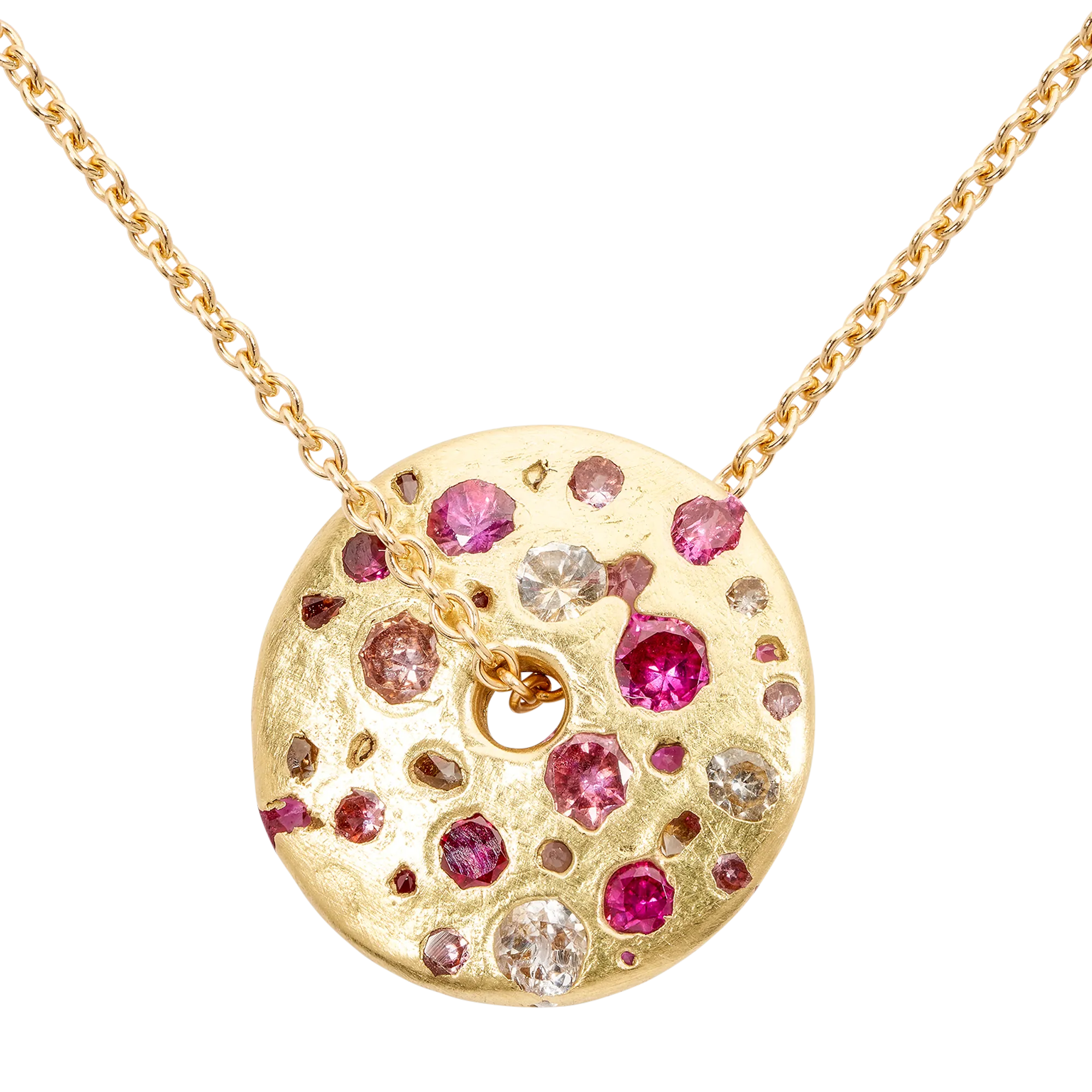 Pink Spinner Necklace - 11066