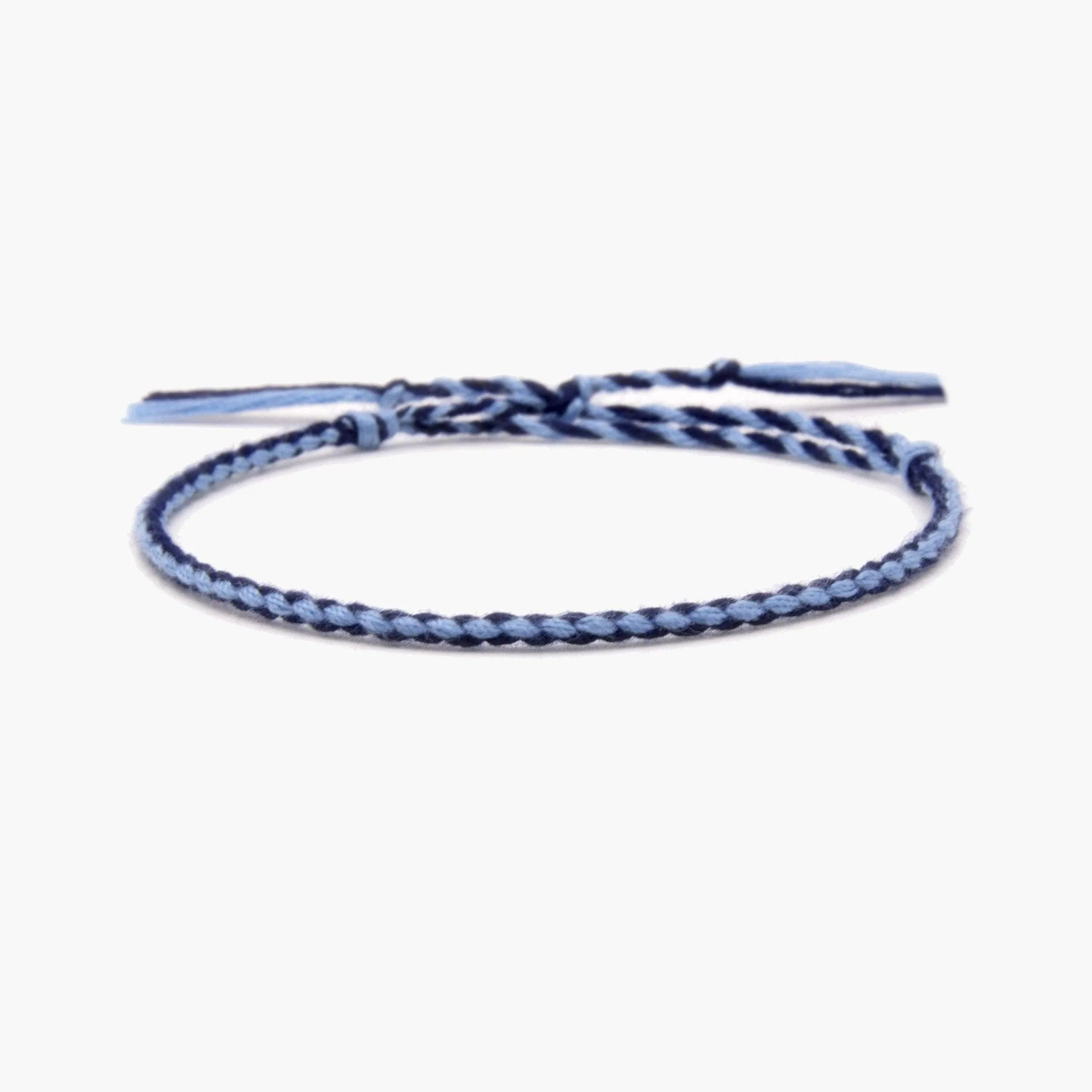 Pranayama Cotton Bracelet (Blue/Light Blue)