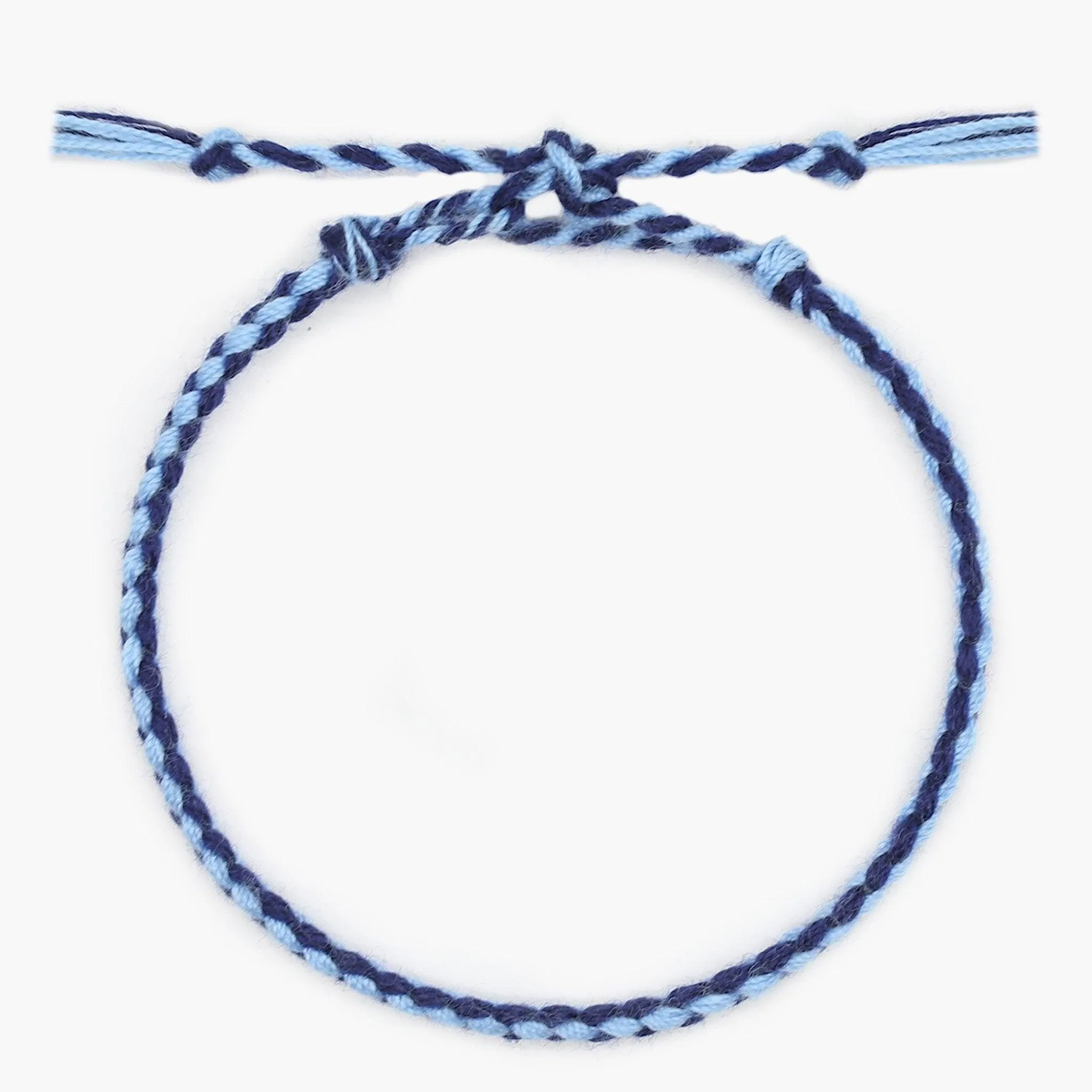 Pranayama Cotton Bracelet (Blue/Light Blue)