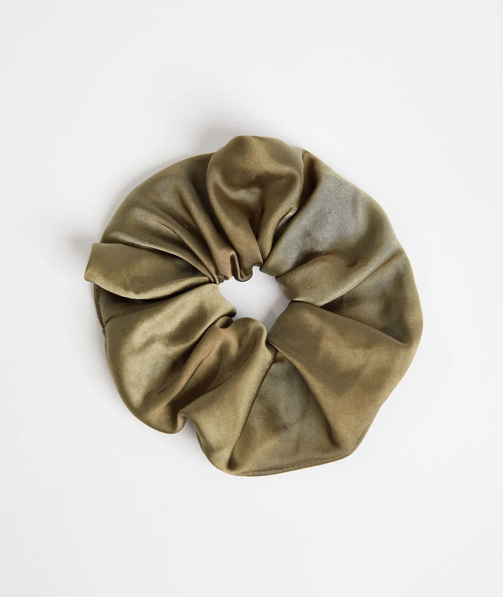 Satin Scrunchie - Olive