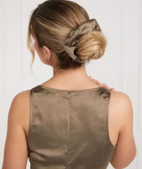 Satin Scrunchie - Olive