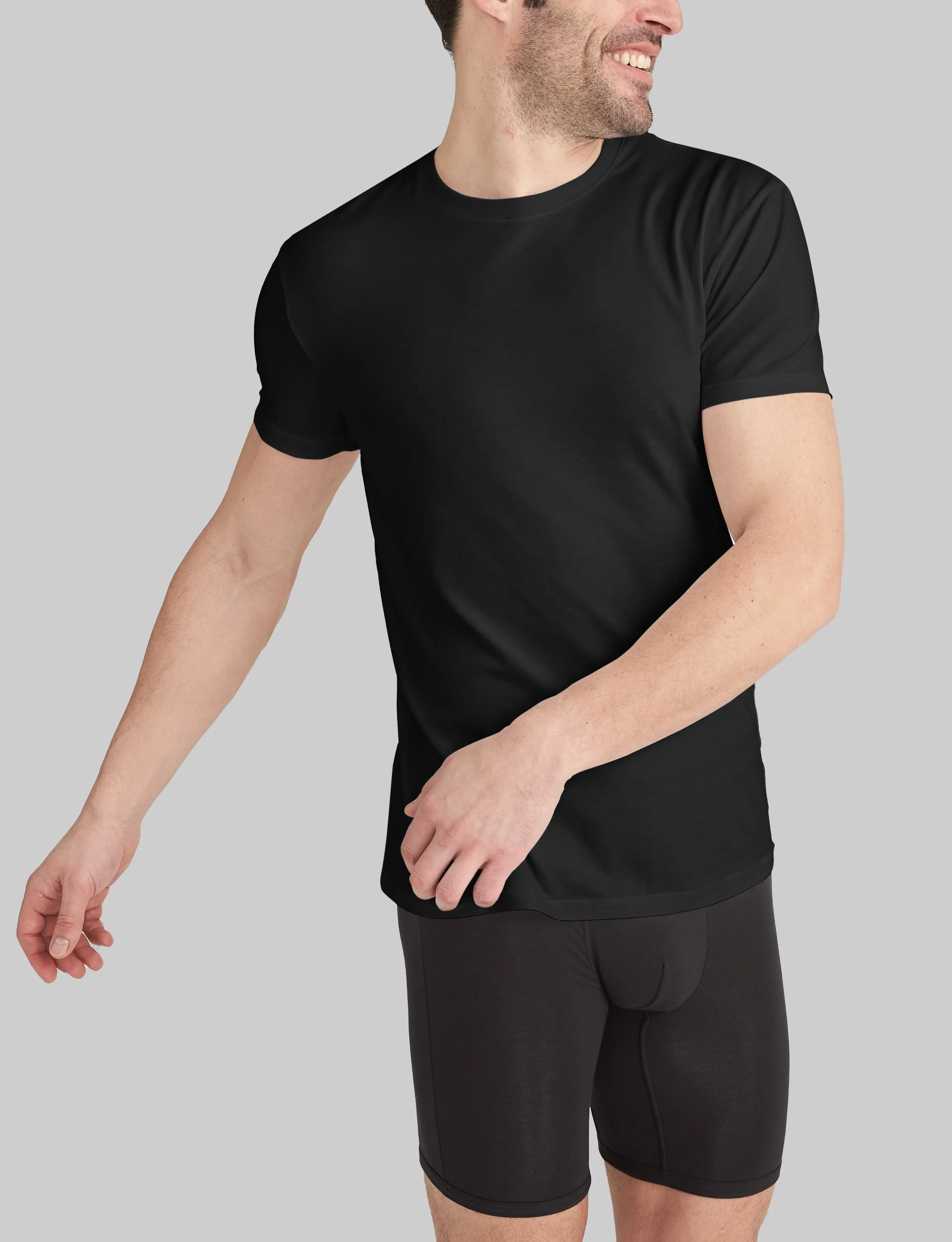 Second Skin Crew Neck Modern Fit Undershirt (3-Pack)