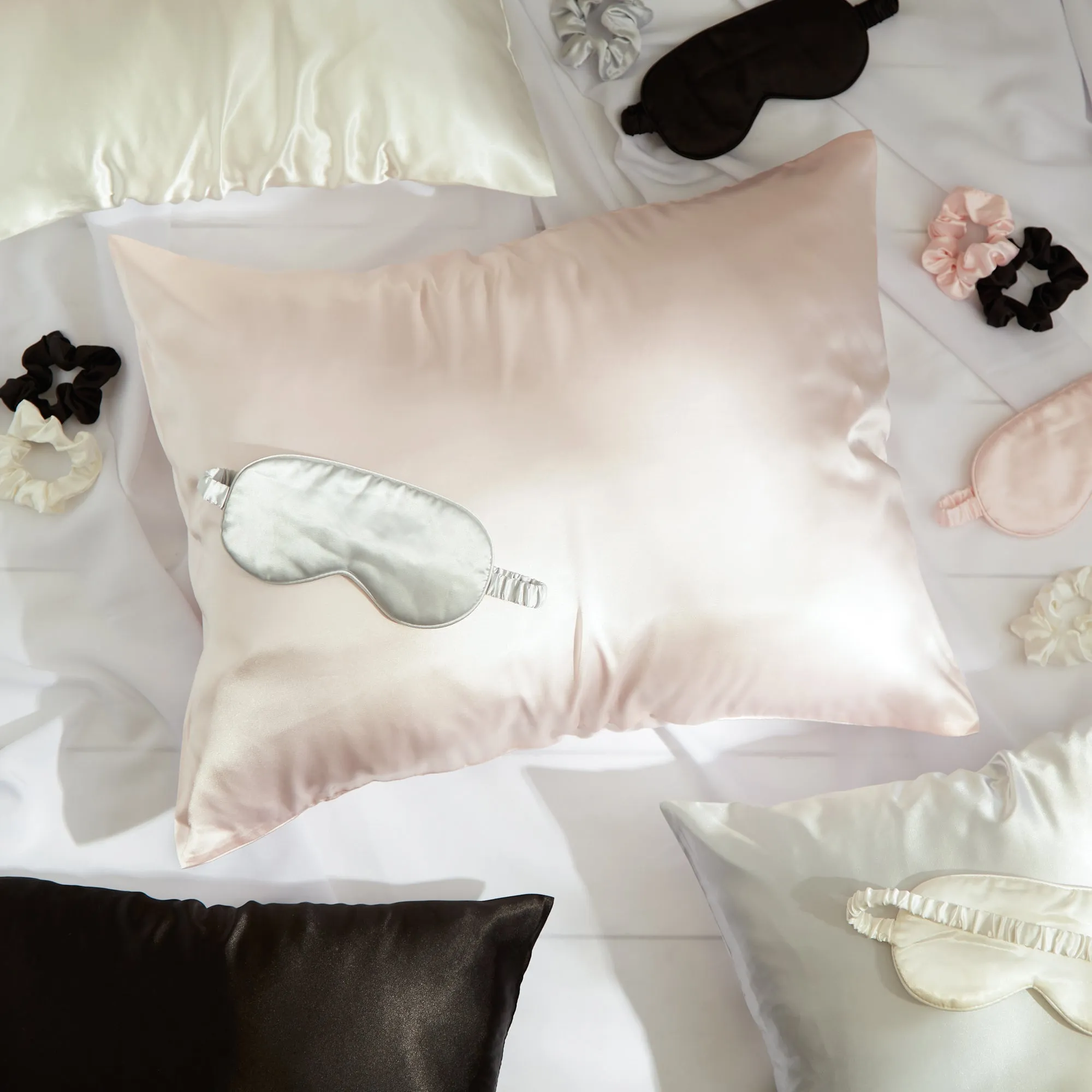 Silk-Like Satin Sleep Set - Pink