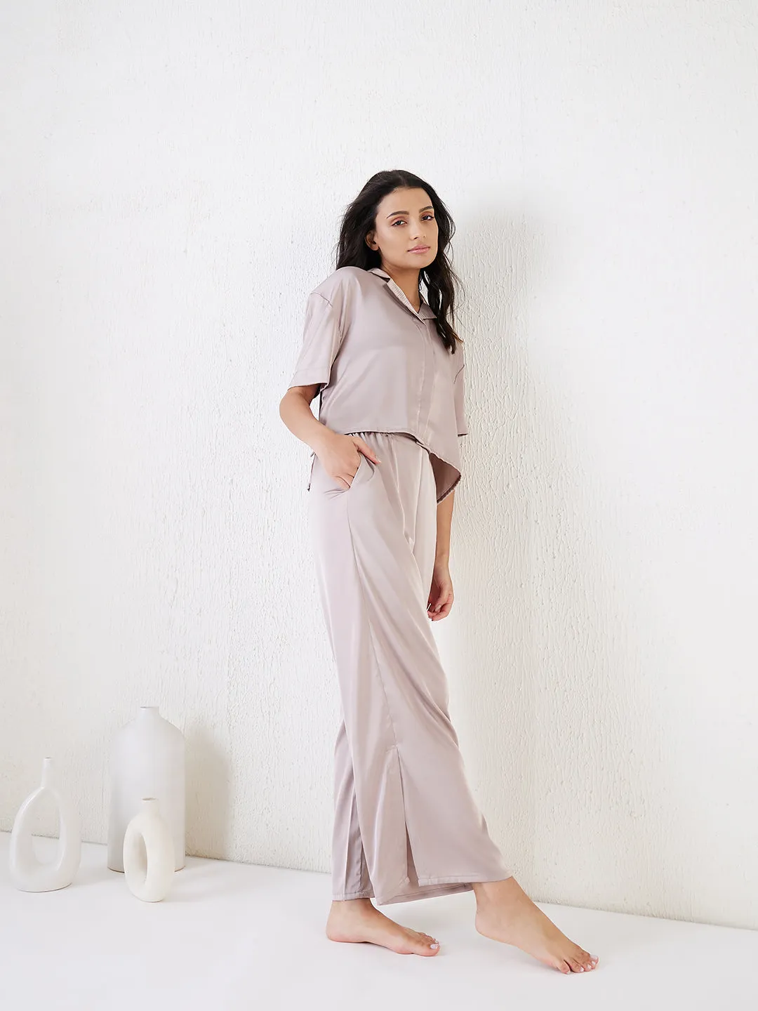 Silky Pant Set