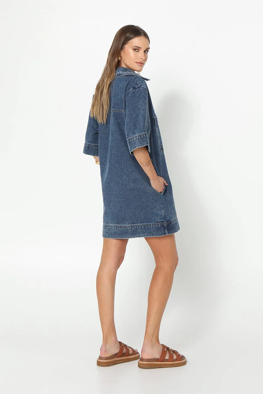 Tara Mini Dress | Indigo