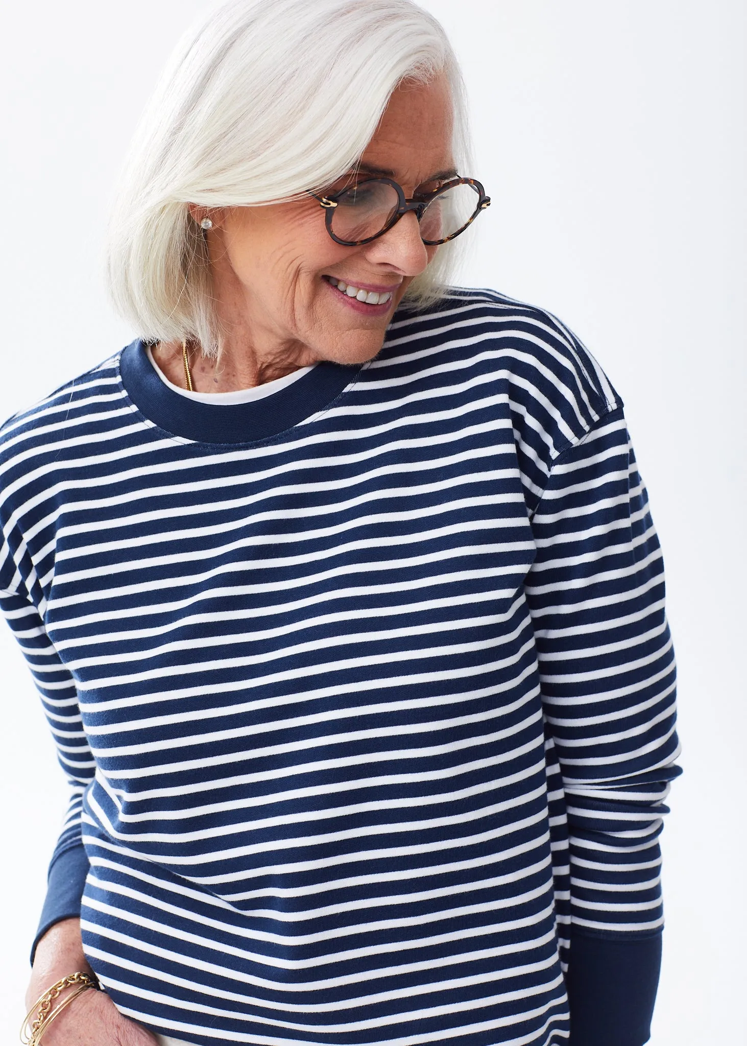 The Crewneck Sweatshirt - Striped