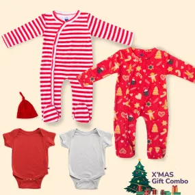 X'MAS Special Combo Gift set of Sleepsuits, Rompers, Bodysuits/Onesie & Cap